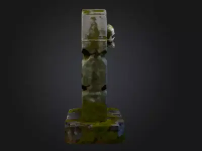 Cursed Grave Monument Low-poly 3D model