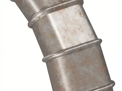 Rusty HVAC Oval Elbow Air Duct 3D model