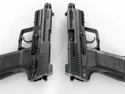 Heckler and Koch HK45 Compact Tactical MK24 45acp Handgun Low-poly 3D model