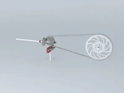 Chain drivetrain Free 3D model