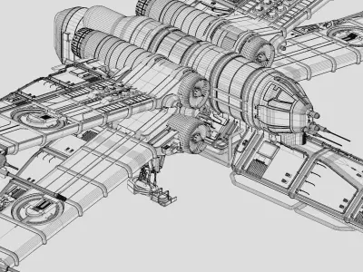 Quad Wing Vehicle 3D model