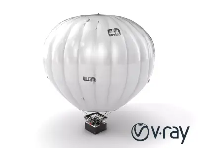 Modern High-Altitude Balloon 3D model pack Low-poly 3D model