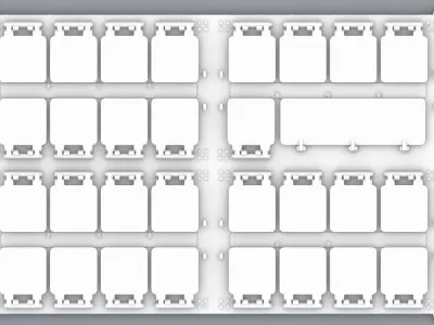 VLS Vertical Launching System Low-poly 3D model