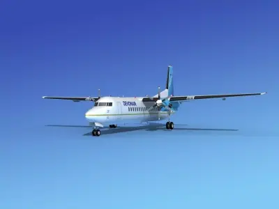 Fokker 50 Devonair 3D model