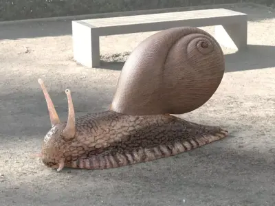 Snail insect Low-poly 3D model