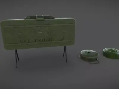 Landmines Low-poly 3D model