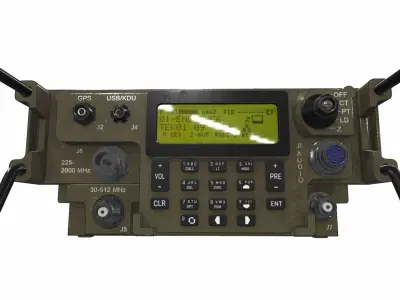 Radio military AN PRC-117G 3D model