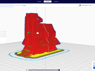 sci-fi military buildings 3D print model