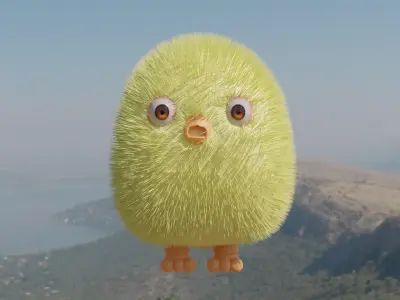 Realistic 3D Chicken Cute Chicken Model Low-poly 3D model