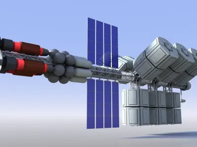 Truss Cargo Ship Free 3D model