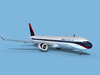Boeing 767-400 Delta 2 3D model