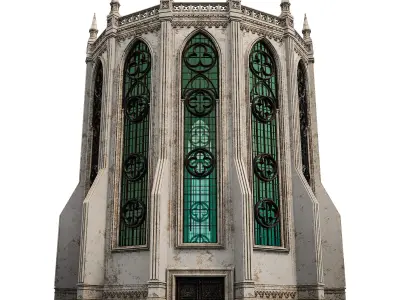 GOTHIC CASTLE BUILDING 3 Low-poly 3D model