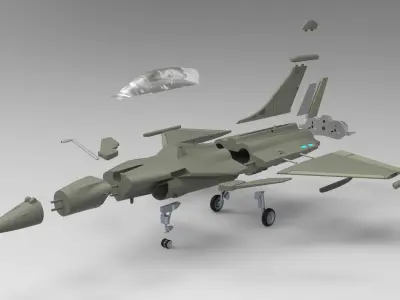 Dassault Rafale 3D print model