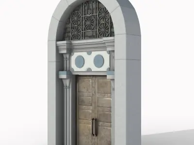 Ancient assirian door Free 3D model