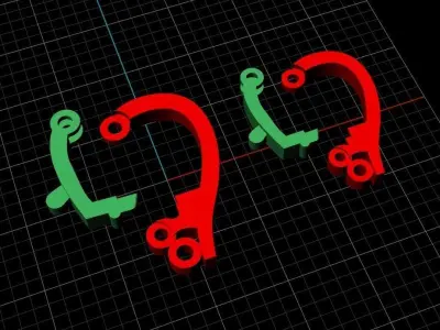 pearl enhancer hinged pendant bail 3D model