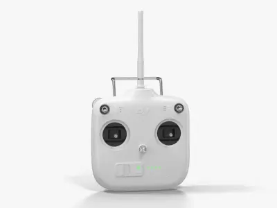 DJI Phantom Remote Control 5 8GHz Lipo Battery Low-poly 3D model