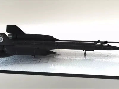 Lockheed SR-71 Blackbird Low-poly 3D model