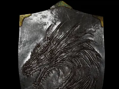 Metal shield free Free low-poly 3D model