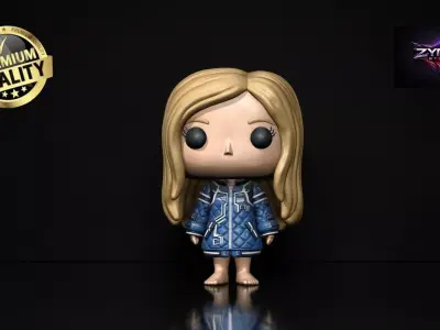 Pragmata Girl Funko STL Diana Character Figure 3D Print Model 3D print model