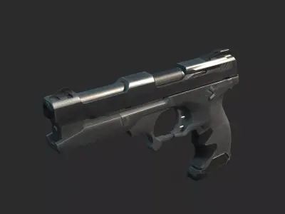 Future Sci-Fi Heavy Firearm Pistol 3D model