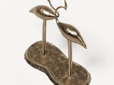 Cranes Decor Set Low-poly 3D model