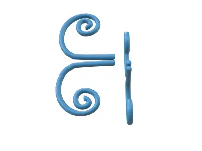 Butterfly Wing v1 002 Low-poly 3D model