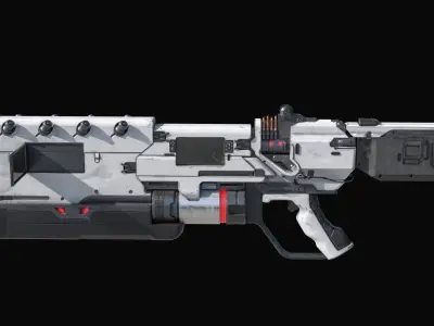 SciFi Rifle - AAA PBR Low-poly 3D model