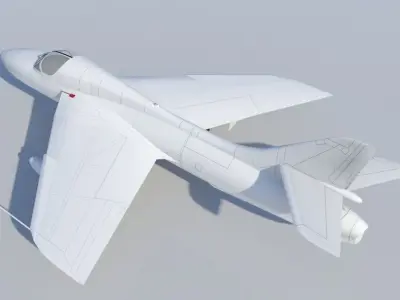 Hawker Hunter T8 static Low-poly 3D model