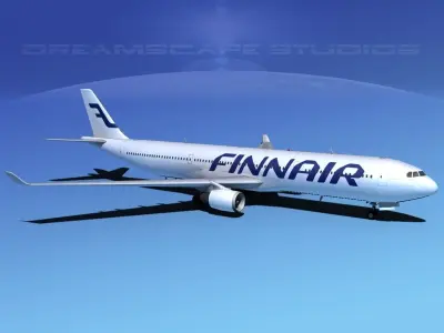 Airbus A330-300 Finnair 3D model