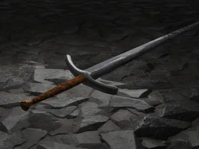 Greatsword sword Low-poly 3D model
