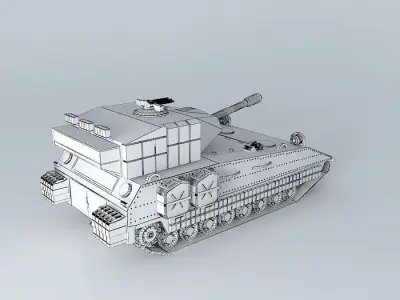 Mortar car 112 FARS Free 3D model