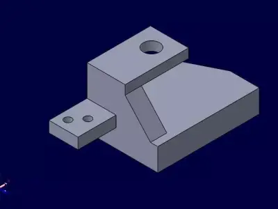 solidtutorial018 piece of metal Free 3D model