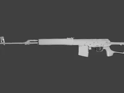 SVD Metel Low-poly 3D model