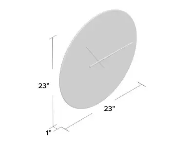 Oversized Glittering Wall Clock Free 3D model