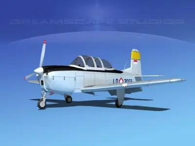 Beechcraft T-34 Mentor Indonesia 3D model