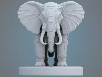 Sci-Fi Armored Elephant PM-25 3D print model
