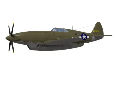 Republic XP47H 3D model