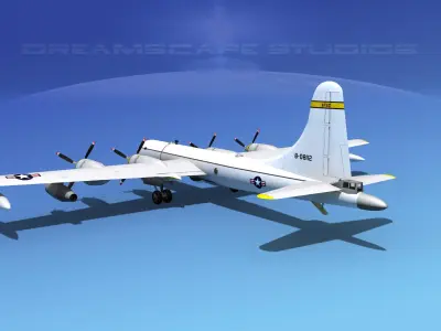 Boeing KB-50 Superfortress Tanker V01 3D model