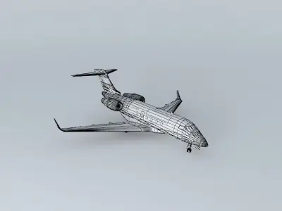 Goldenjet Bombardier Challenger 300 Free 3D model