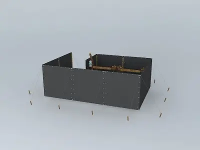 Donnerbalken Outdoor toilet Free 3D model