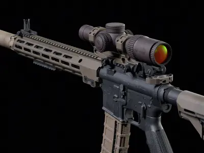 M4 URGI Low-poly 3D model