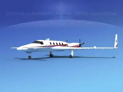 Beechcraft Starship 2000 T06 3D model