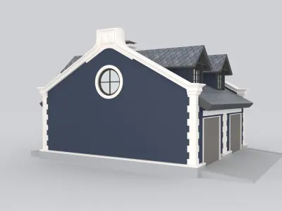 Detached Garages for two cars 3D model