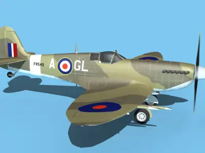 Supermarine Spitfire MkXII V05 3D model