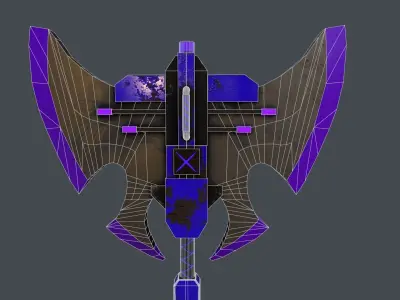 Sci-Fi Axe V4 - 06 Low-poly 3D model