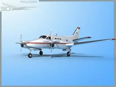 Falcon3D E90 King Air F06 3D model