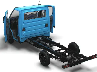 Iveco Daily Single Cab HQ Interior L2 Chassis 2023 3D model