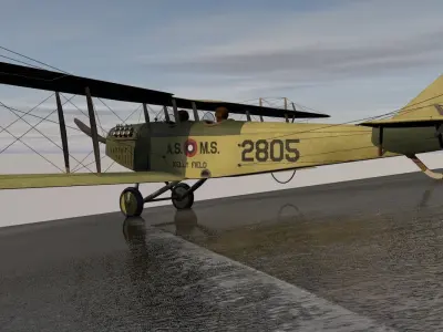 Curtiss JN-4D Jenny 3D model
