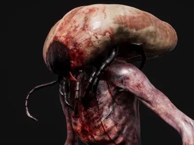 Mutant Tick - Horror Insects Collection Low-poly 3D model