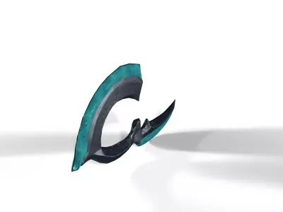 Sci-Fi Crystal Dagger Low-poly 3D model